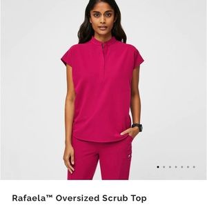 Figs Rafaela scrub top, Ultra Rose, XL